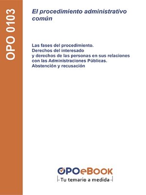 cover image of El procedimiento administrativo común